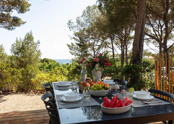 Le Pinedou, Mobil-home Niche Sous Les Pins Avec Jolie Vue בית נופש *